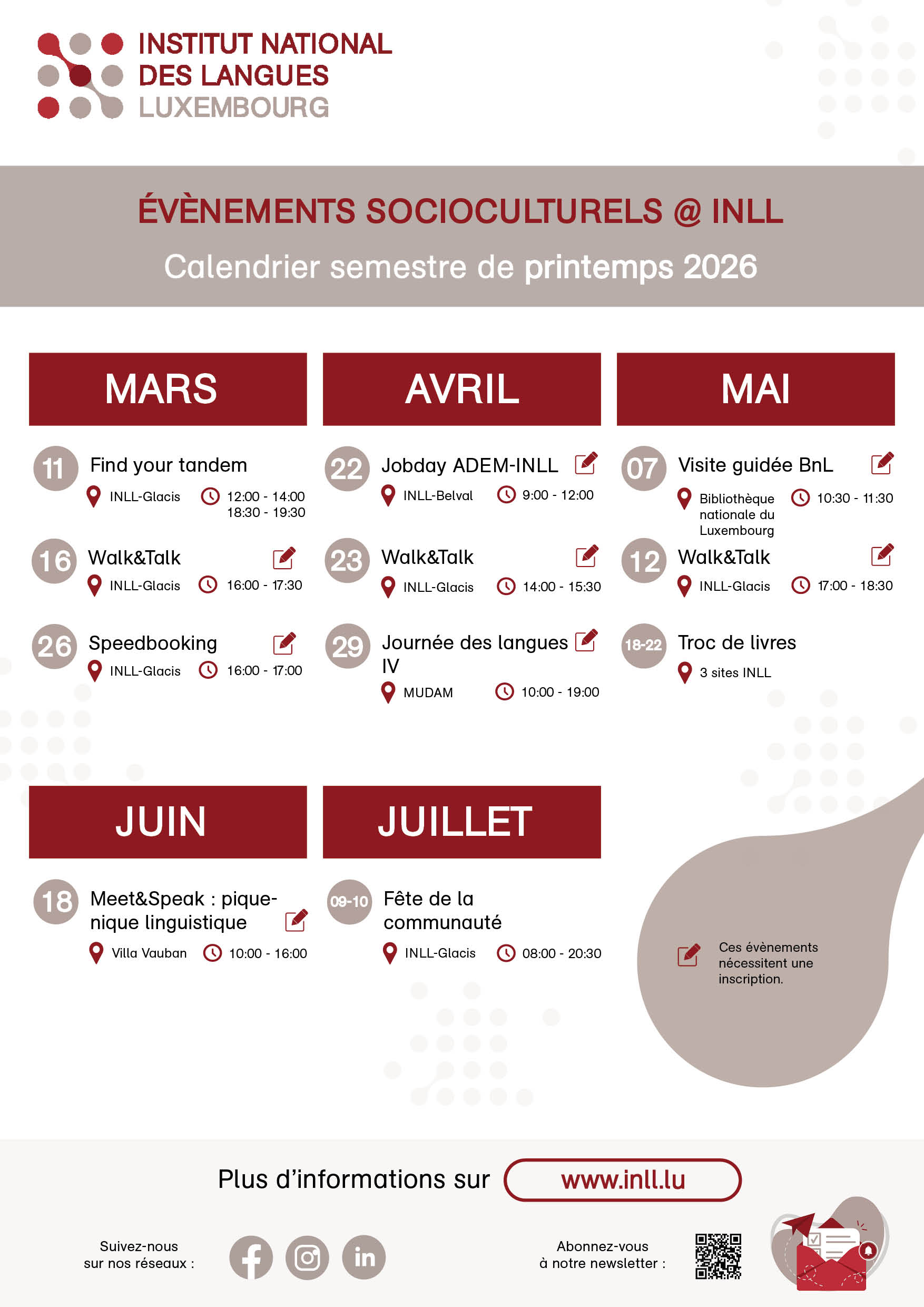 Comment se connecter au Wifi de l'INLL ?
Scanner le code QR.
Saisissez votre login wifi et votre mot de passe.
Vous n'avez pa