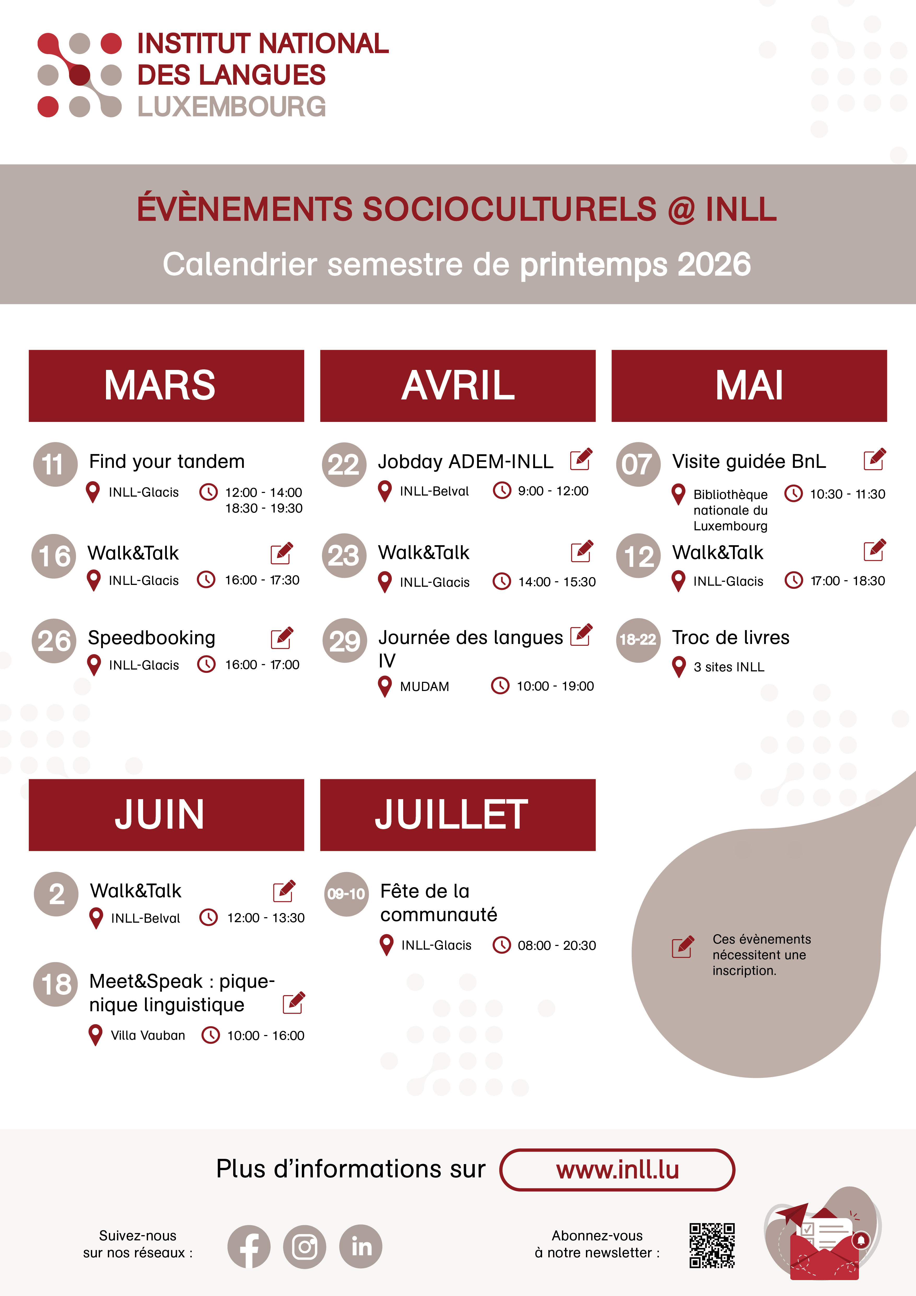 Comment se connecter au Wifi de l'INLL ?
Scanner le code QR.
Saisissez votre login wifi et votre mot de passe.
Vous n'avez pa
